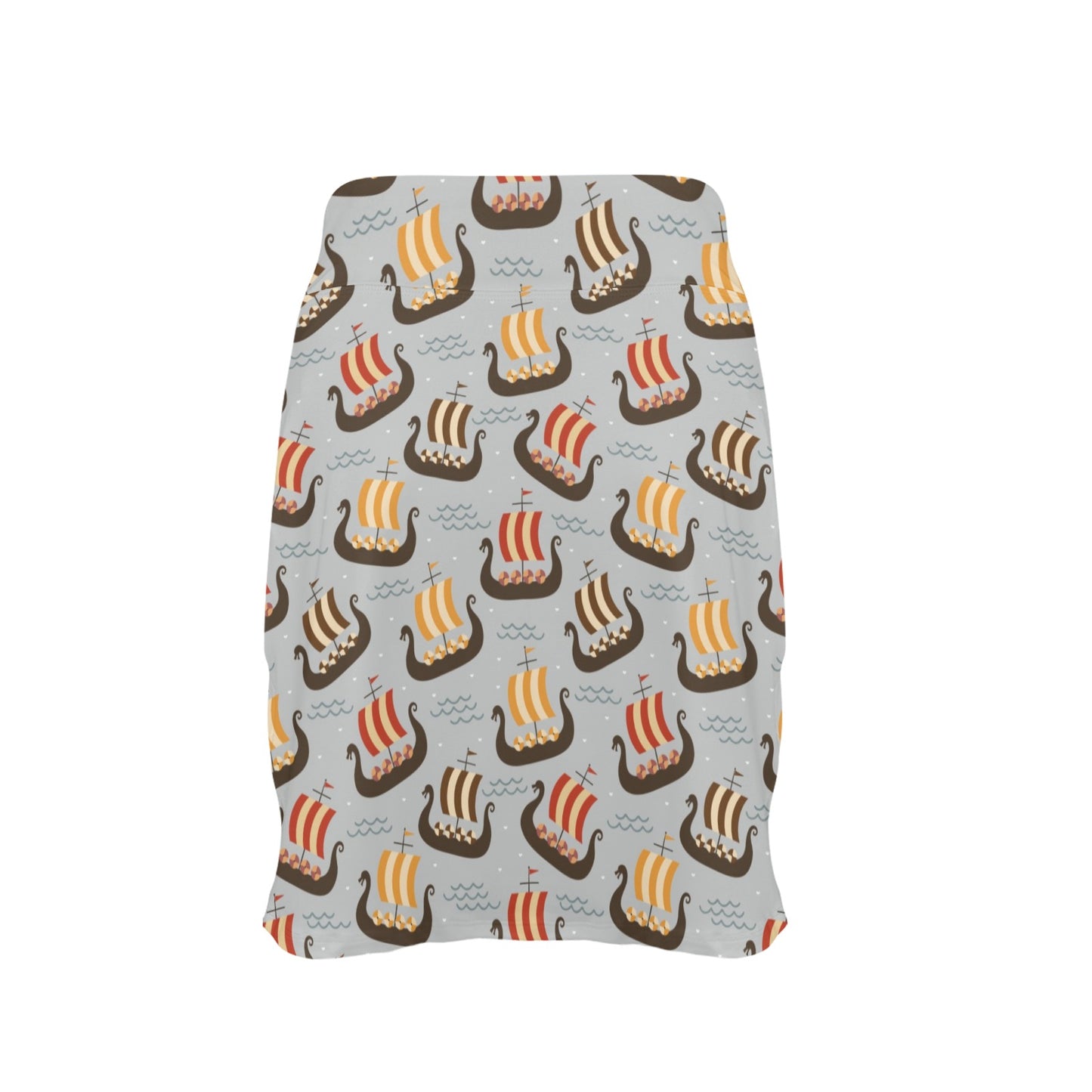 Vikings Print Design LKS308 17" Golf & Pickleball Skort with Pockets