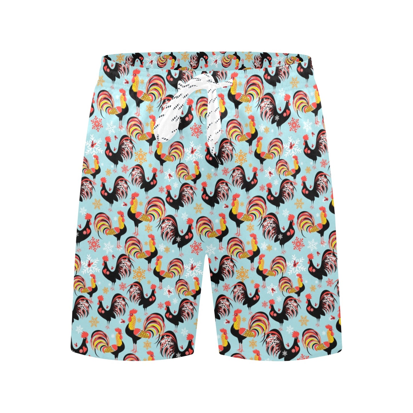 Rooster Themed Design Men's Swim Trunks Beach Shorts