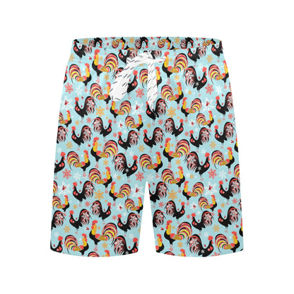 Rooster Themed Design Men's Swim Trunks Beach Shorts