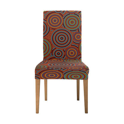 Aboriginal Print Design LKS403 Dining Chair Slipcover