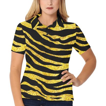zebra Gold Women's Polo Shirt