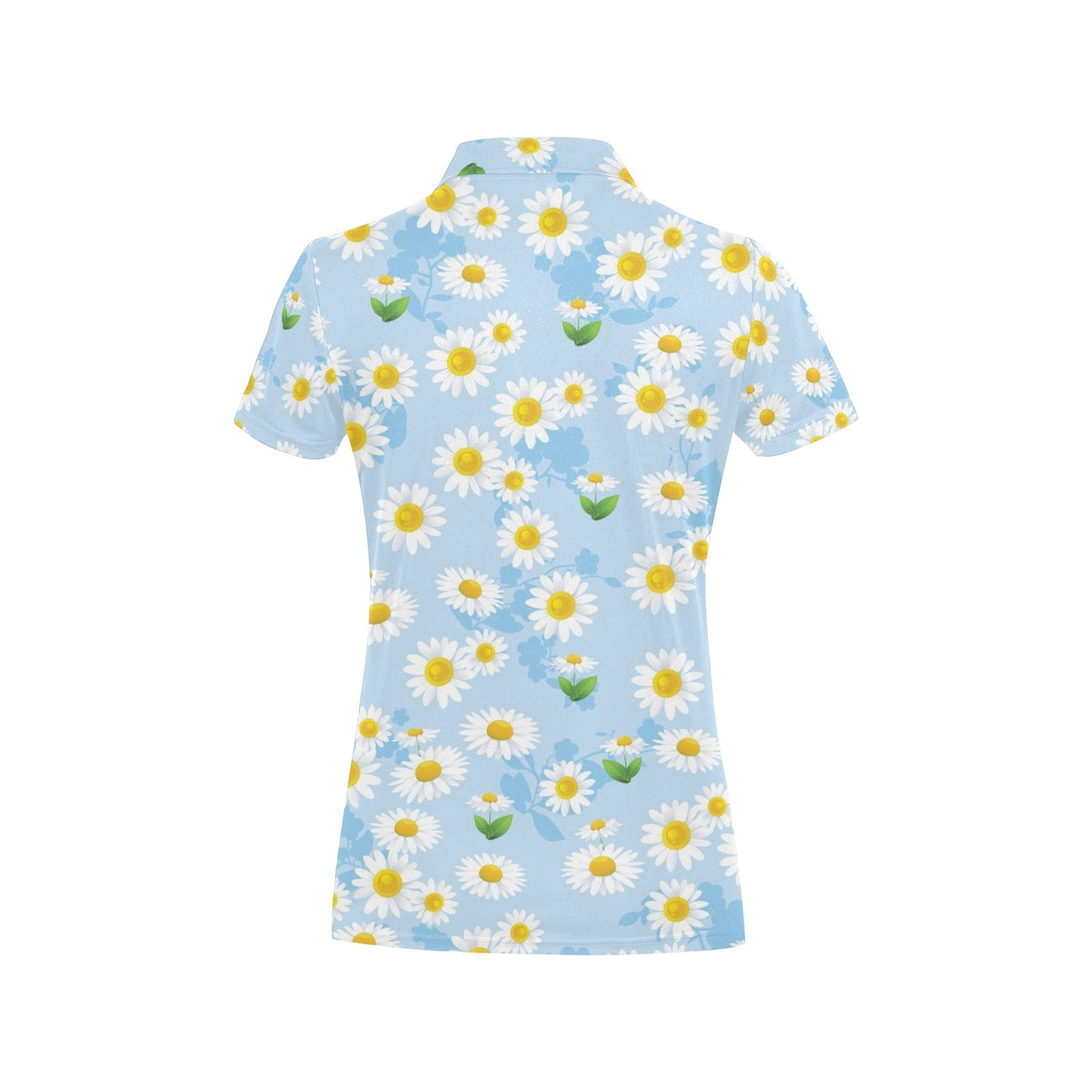Daisy Pattern Print Design DS010 Women's Polo Shirt