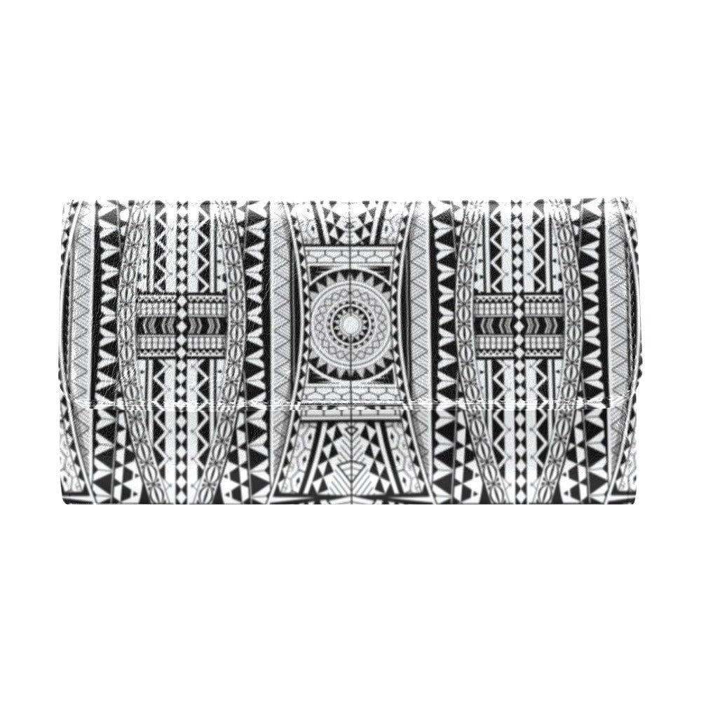 Polynesian Tattoo Design Women's Trifold Wallet