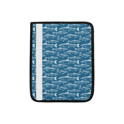 Salmon Fish Print Design LKS301 Car Seat Belt Cover