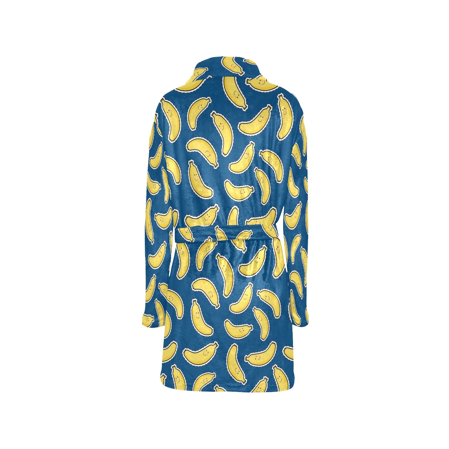 Banana Pattern Print Design BA03 Women's Fleece Robe