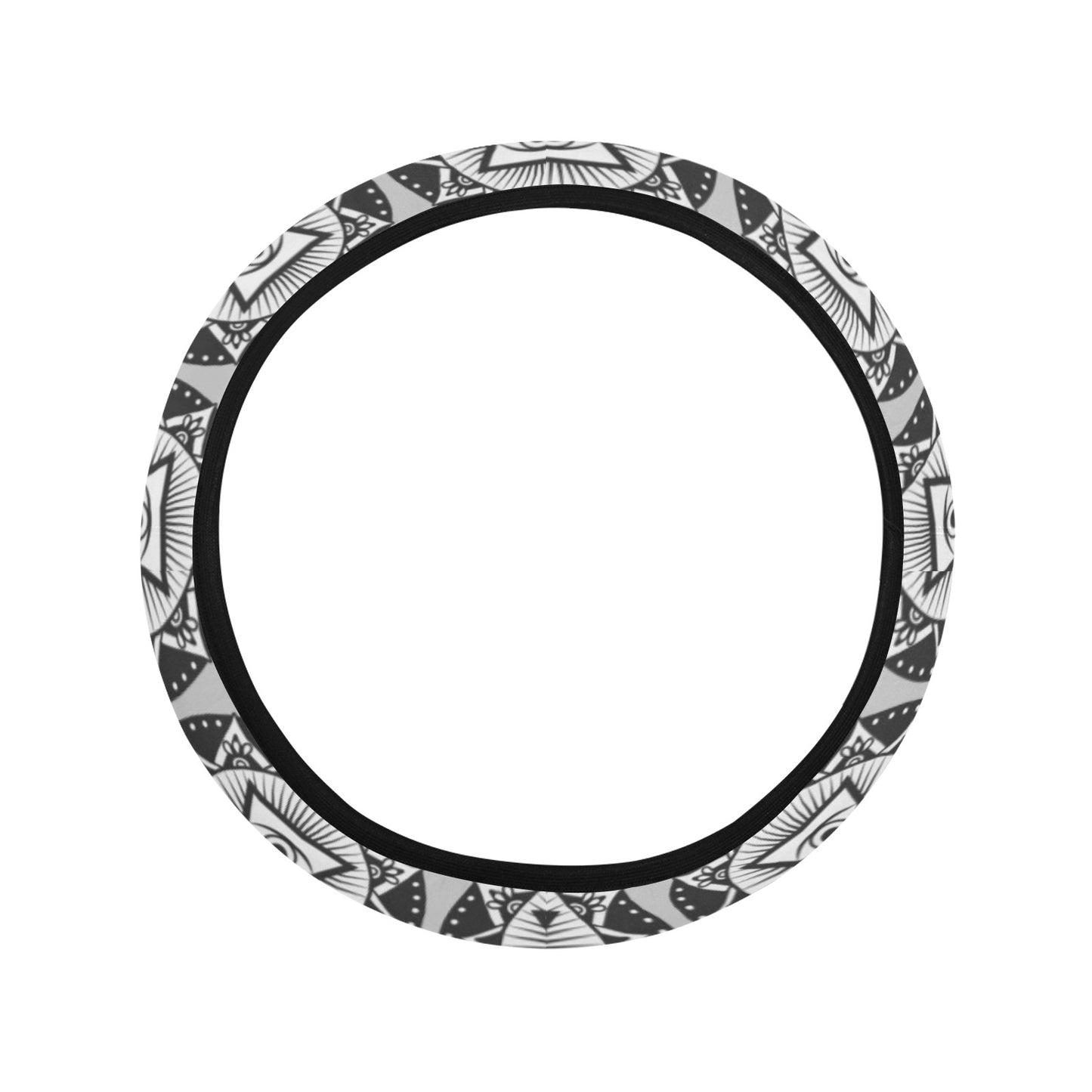 Third Eye Print Design LKS301 Steering Wheel Cover with Elastic Edge