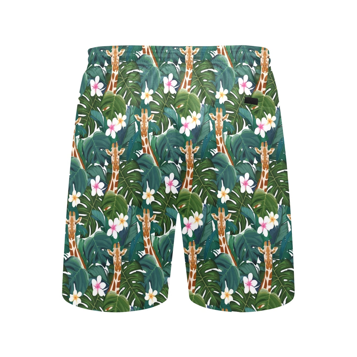 Giraffe Jungle Design Print Men's Swim Trunks Beach Shorts