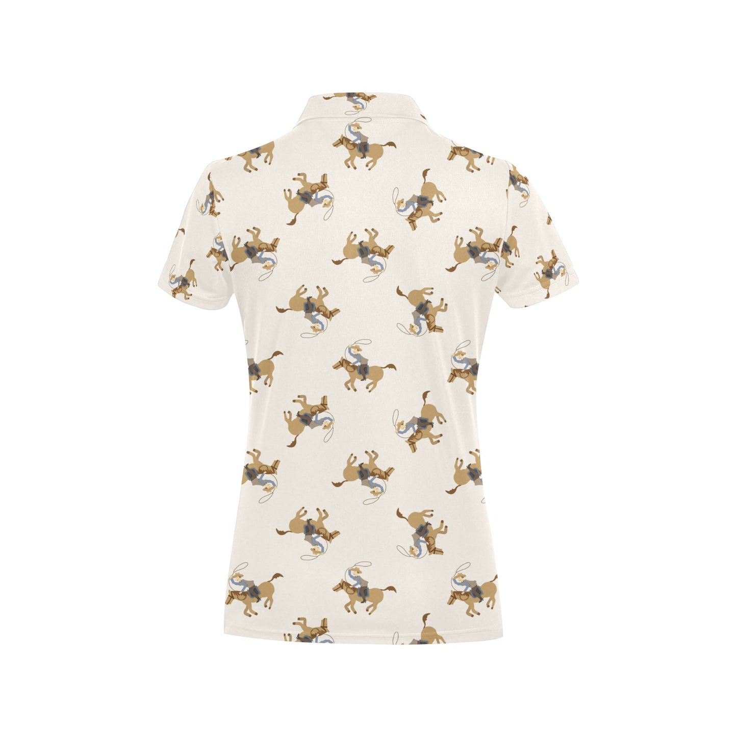 Cowboy Pattern Print Design 01 Women's Polo Shirt