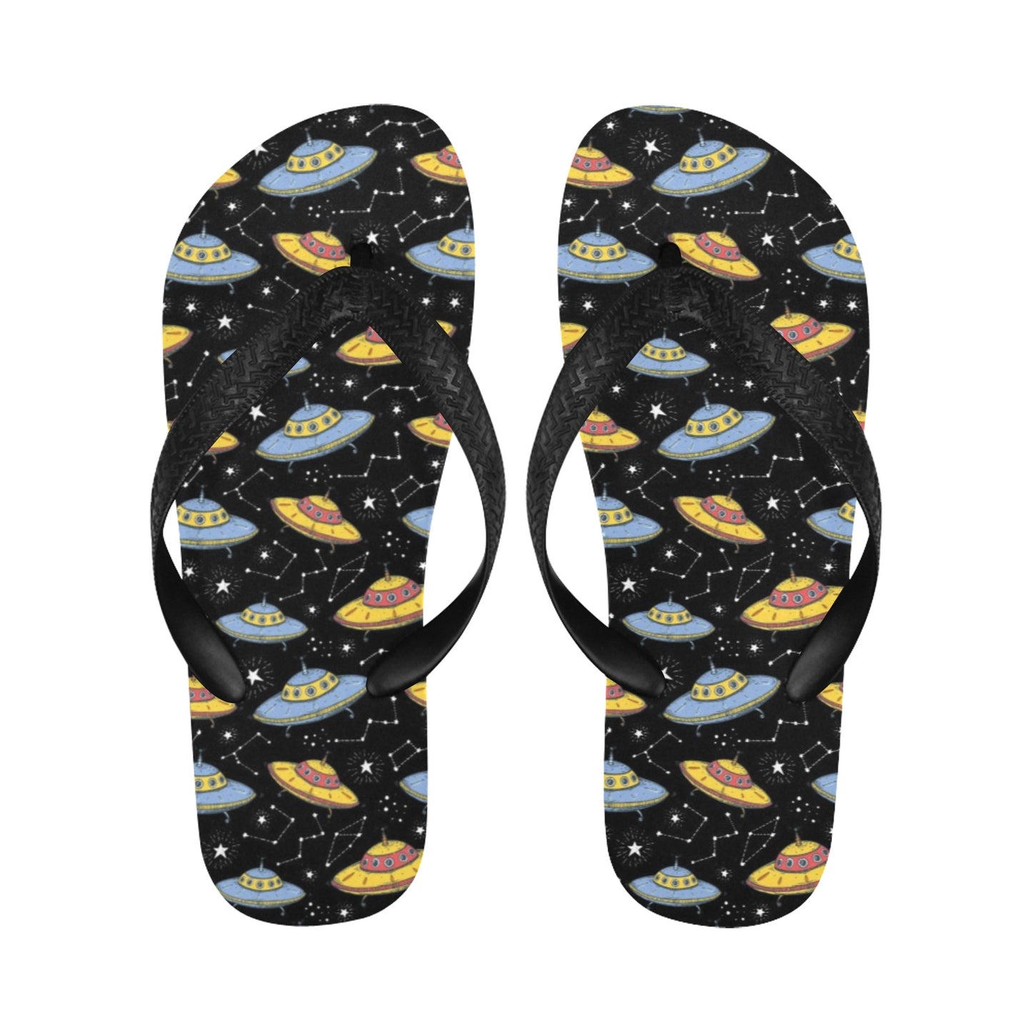 UFO Print Design LKS307 Flip Flops