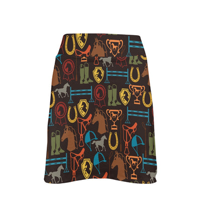 Equestrian Equipment Horse Colorful 17" Golf & Pickleball Skort with Pockets