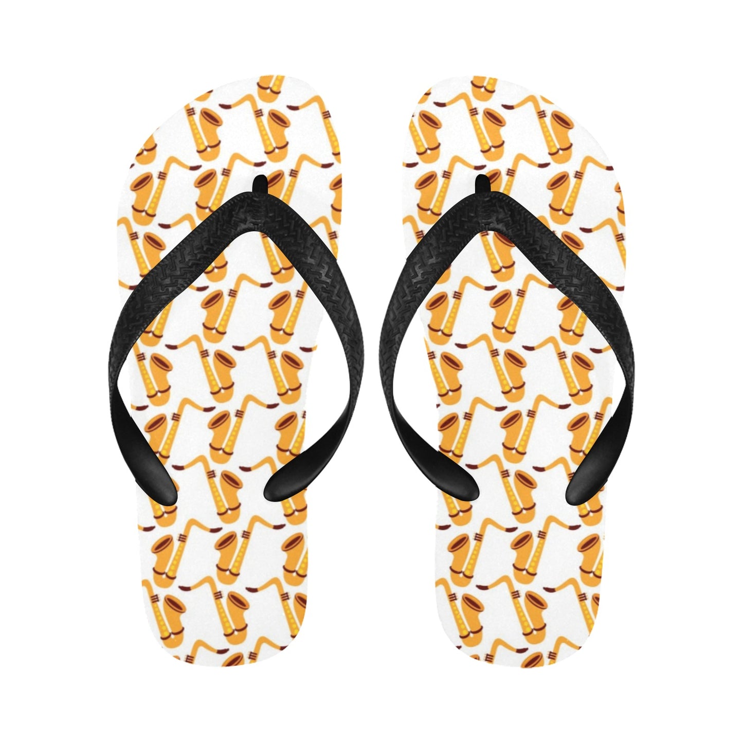 Saxophone Print Design LKS404 Flip Flops