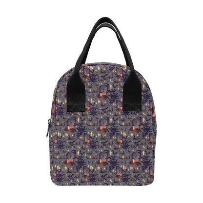 Creepy Graveyard Print Design LKS301 Insulated Lunch Bag