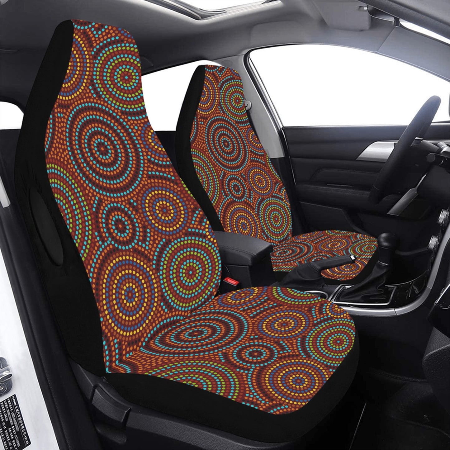 Aboriginal Print Design LKS403 Car Seat Covers