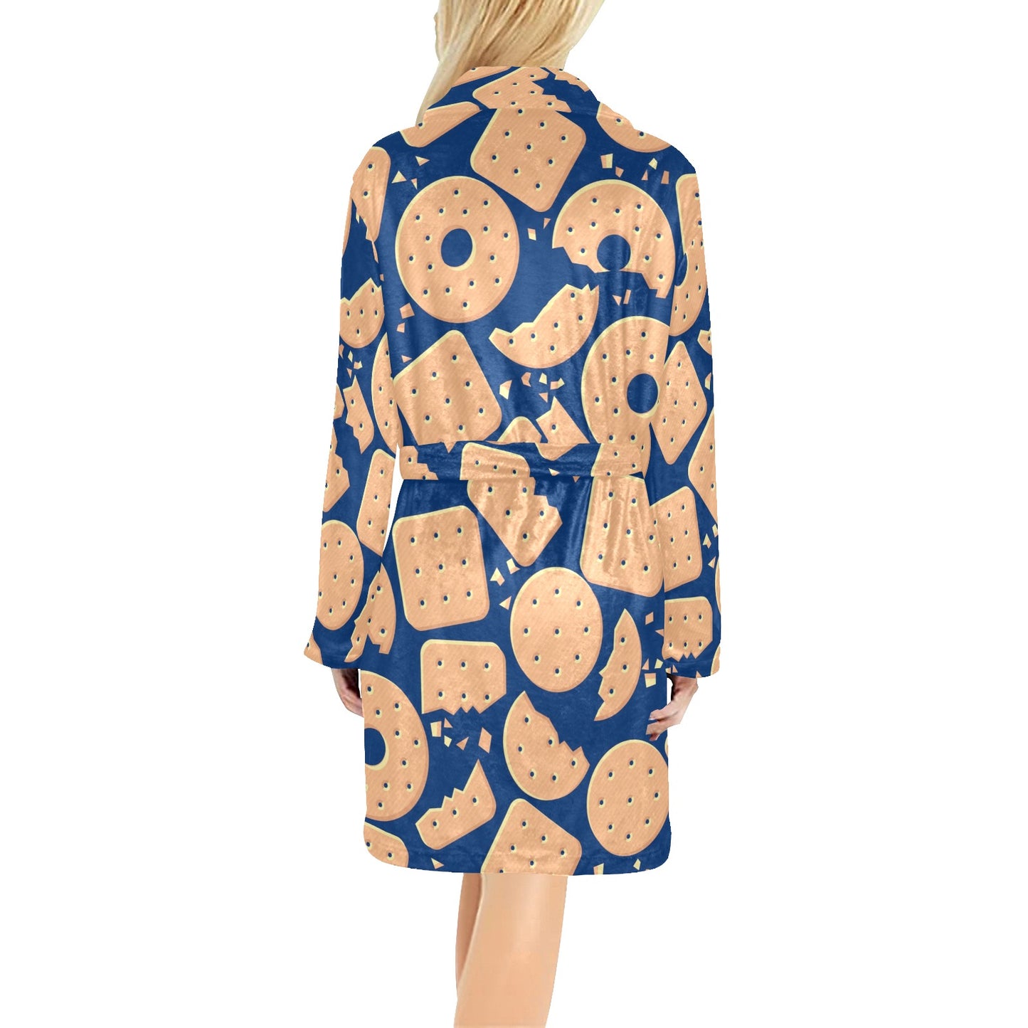 Cracker Pattern Print Design 03 Women's Fleece Robe