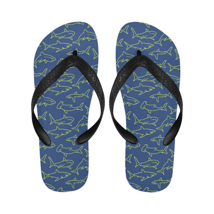 Shark Print Design LKS301 Flip Flops