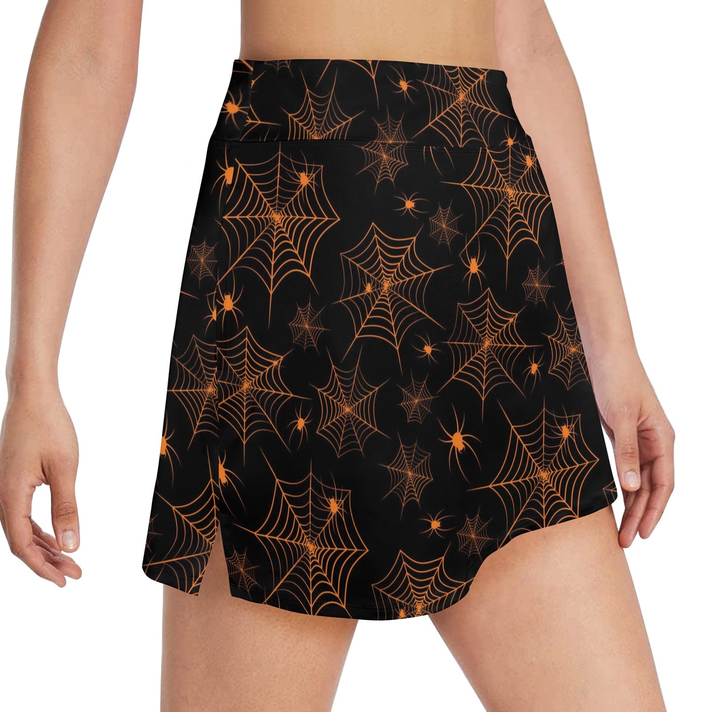 Spider Web Print Design LKS306 17" Golf & Pickleball Skort with Pockets