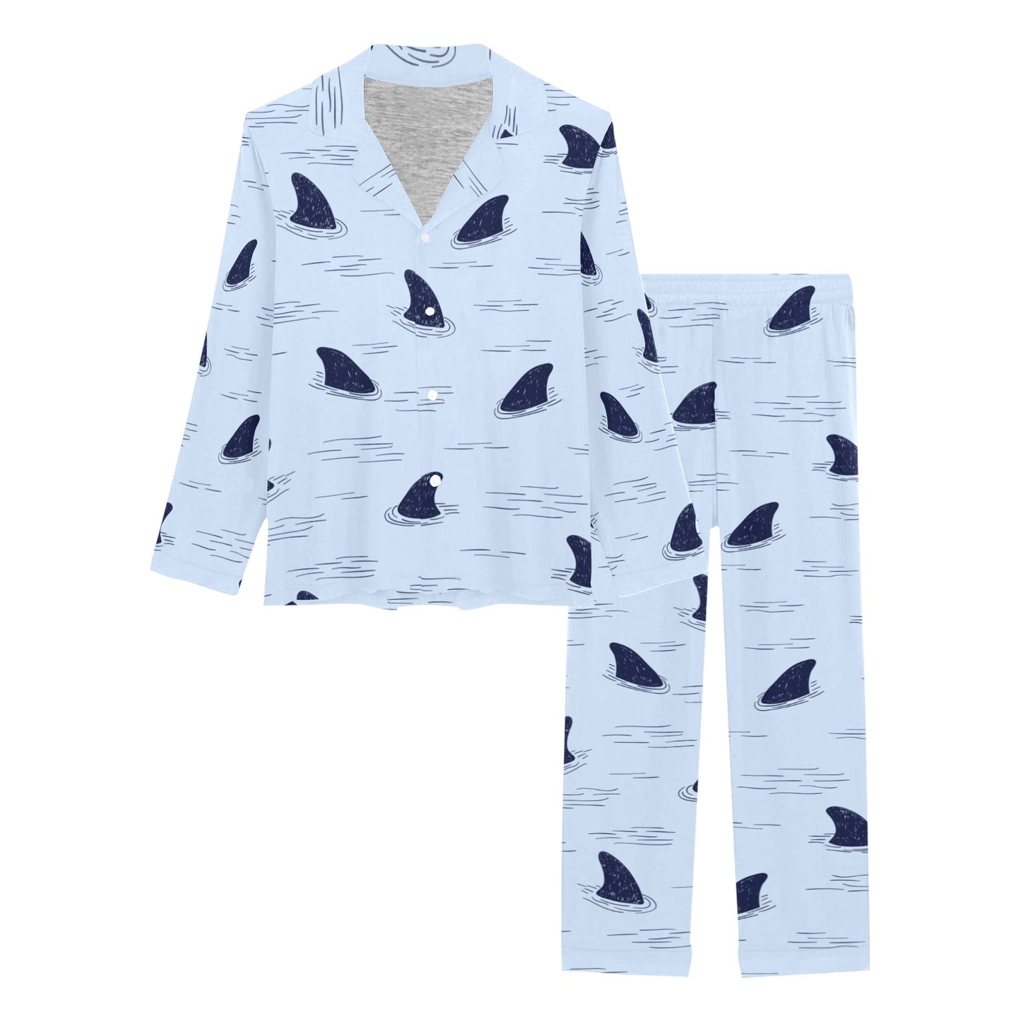 Shark Fin Women's Long Pajama Set