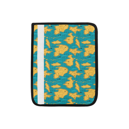 World Map Print Design LKS301 Car Seat Belt Cover