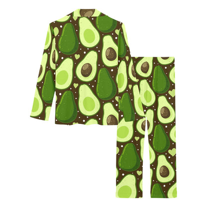 Avocado Pattern Print Design AC04 Women's Long Pajama Set