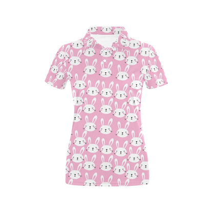 Rabbit Print Design LKS401 Women's Polo Shirt