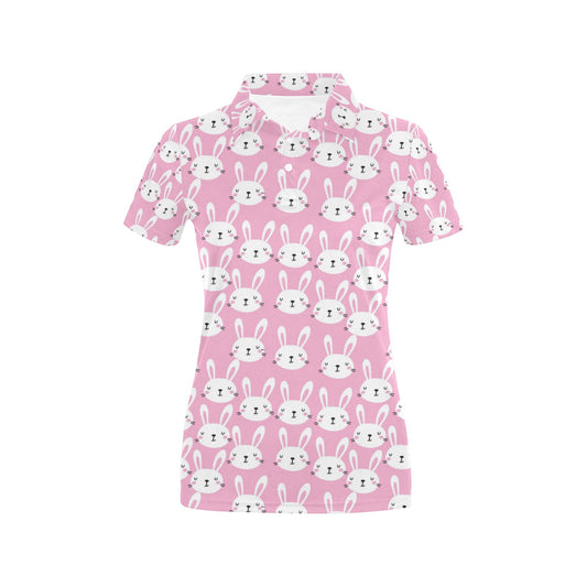 Rabbit Print Design LKS401 Women's Polo Shirt
