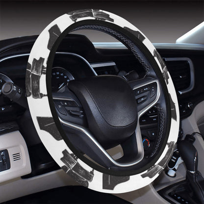 Piano Print Design LKS401 Steering Wheel Cover with Elastic Edge