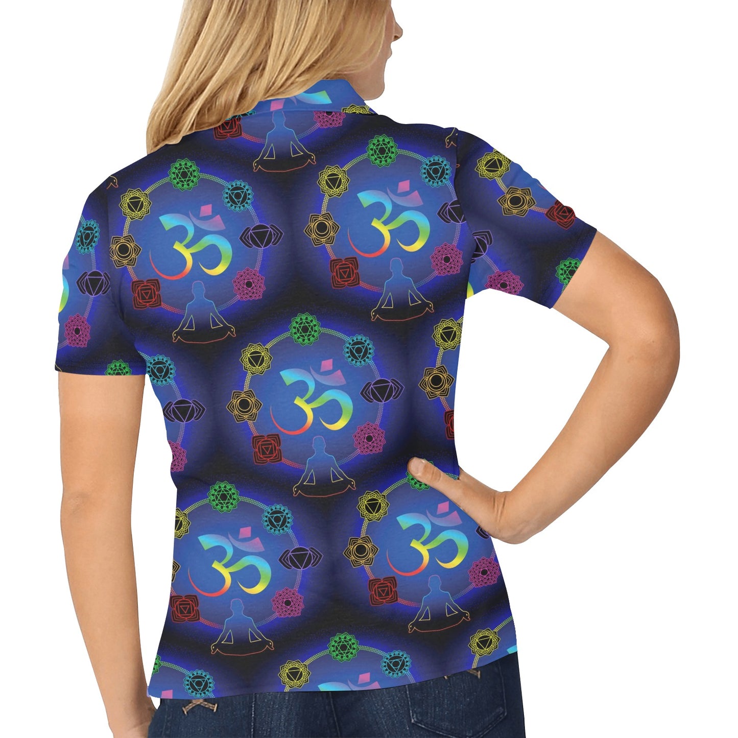 Chakra Zen Yoga OM Women's Polo Shirt