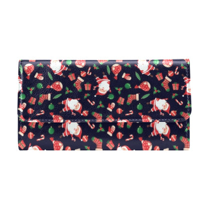 Santa Christmas Themed Print Design LKS304 Women's Trifold Wallet