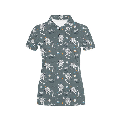 Skateboard Print Design LKS306 Women's Polo Shirt