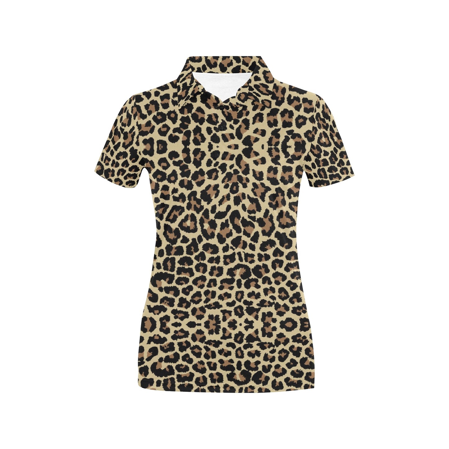 Cheetah Pattern Print Design 02 Women's Polo Shirt