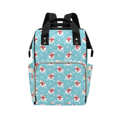Snowman Print Design LKS304 Diaper Bag Backpack
