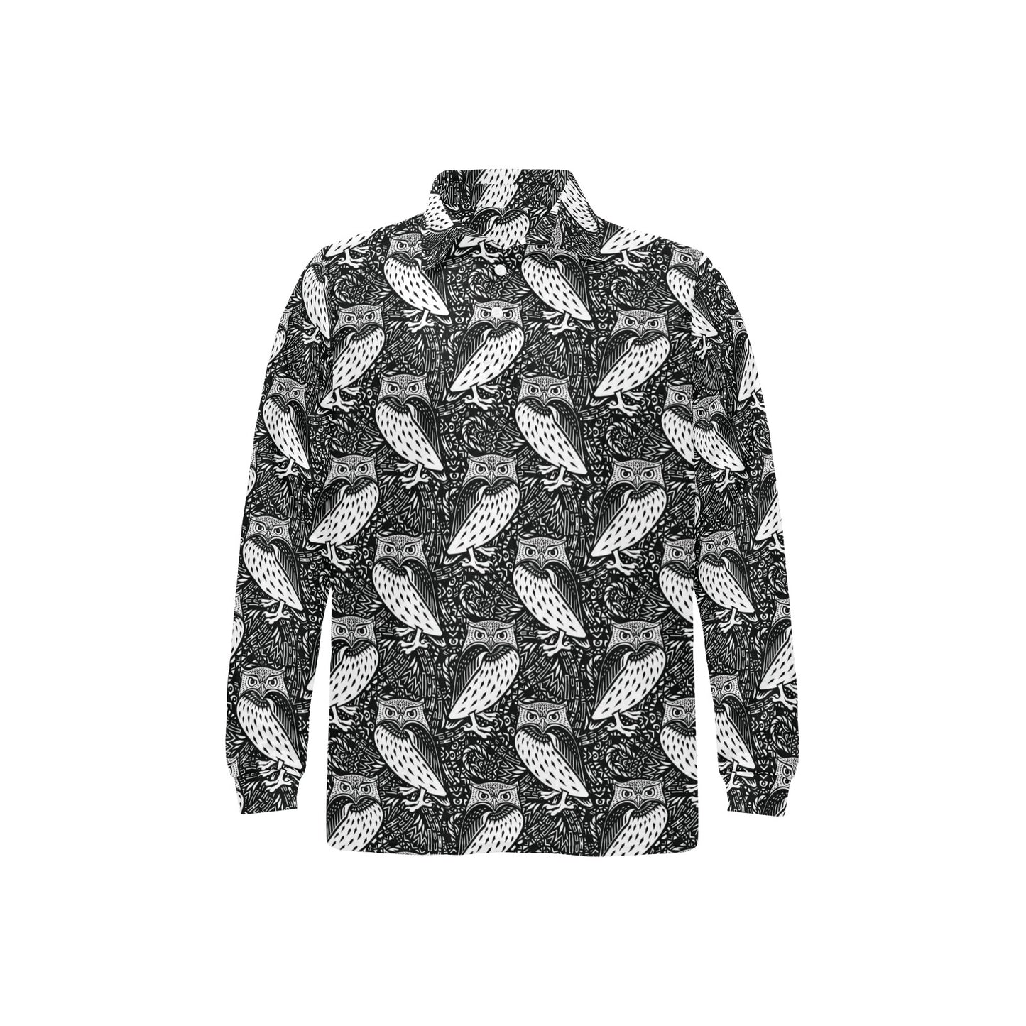 Tribal Pattern Print Design LKS308 Long Sleeve Polo Shirt For Men's
