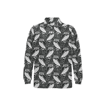 Tribal Pattern Print Design LKS308 Long Sleeve Polo Shirt For Men's