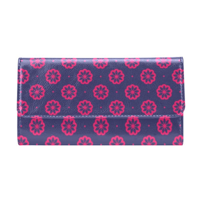 Water Lily Print Design LKS301 Women's Trifold Wallet