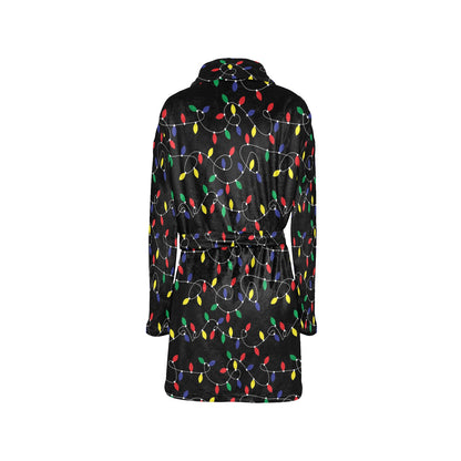 Christmas Light Pattern Print Design 04 Women's Fleece Robe