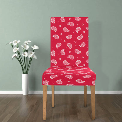 Bandana Red Paisley Print Design LKS305 Dining Chair Slipcover