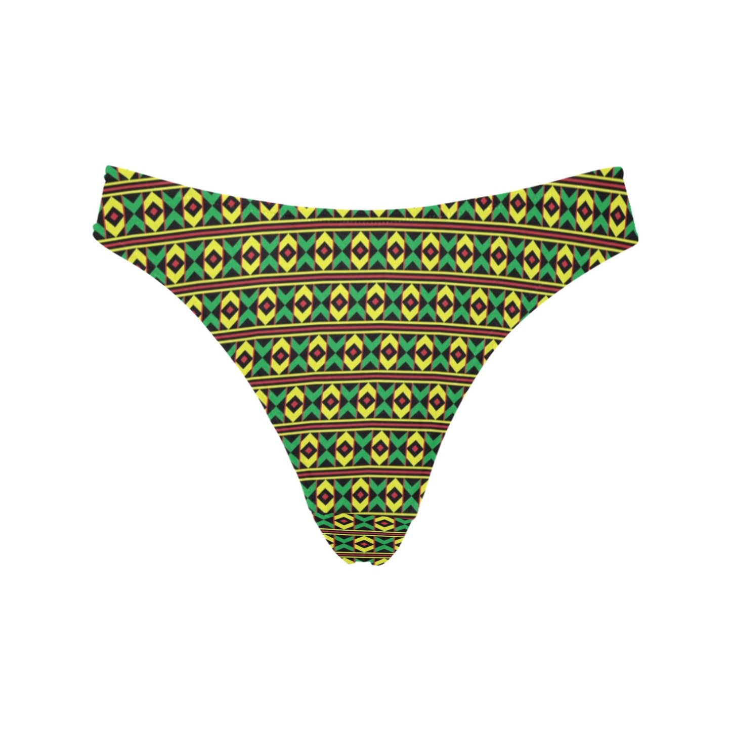 African Geometric Print Pattern Women's Thongs