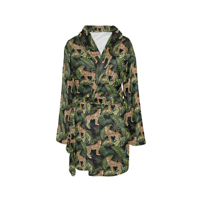 Cheetah Pattern Print Design 05 Women's Fleece Robe