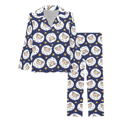 Sheep Print Design LKS402 Women's Long Pajama Set