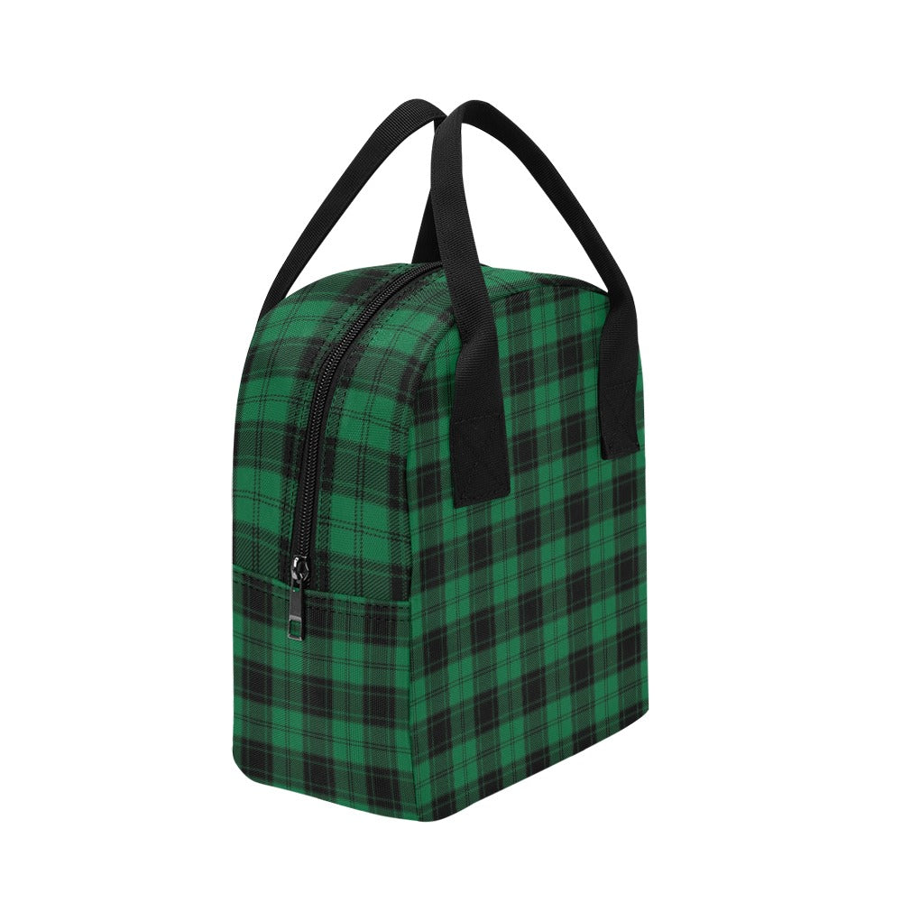 Tartan Green Print Design LKS302 Insulated Lunch Bag
