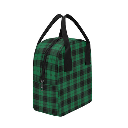 Tartan Green Print Design LKS302 Insulated Lunch Bag