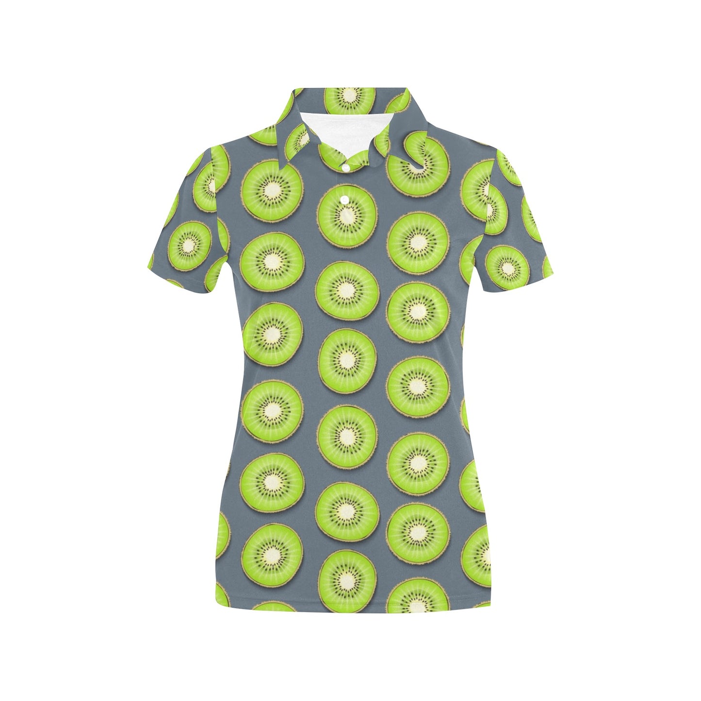 Kiwi Pattern Print Design KW06 Women's Polo Shirt