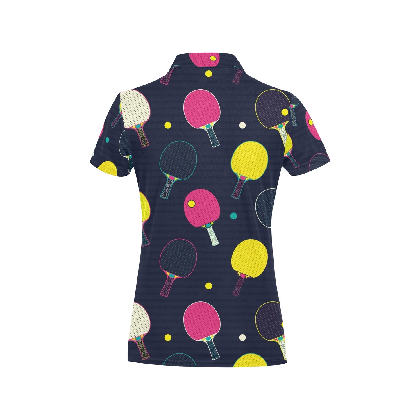 Ping Pong Pattern Print Design A04 Women's Polo Shirt