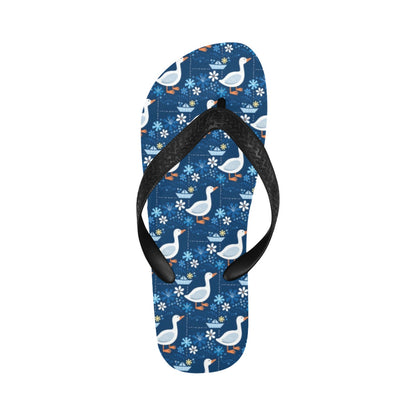Goose Print Design LKS405 Flip Flops