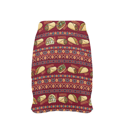 Burrito Taco Print Design LKS302 17" Golf & Pickleball Skort with Pockets