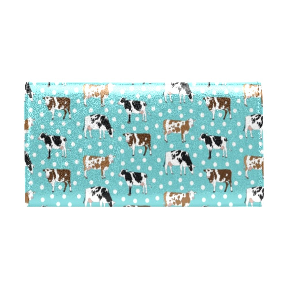 Cattle Print Design LKS405 Women's Trifold Wallet