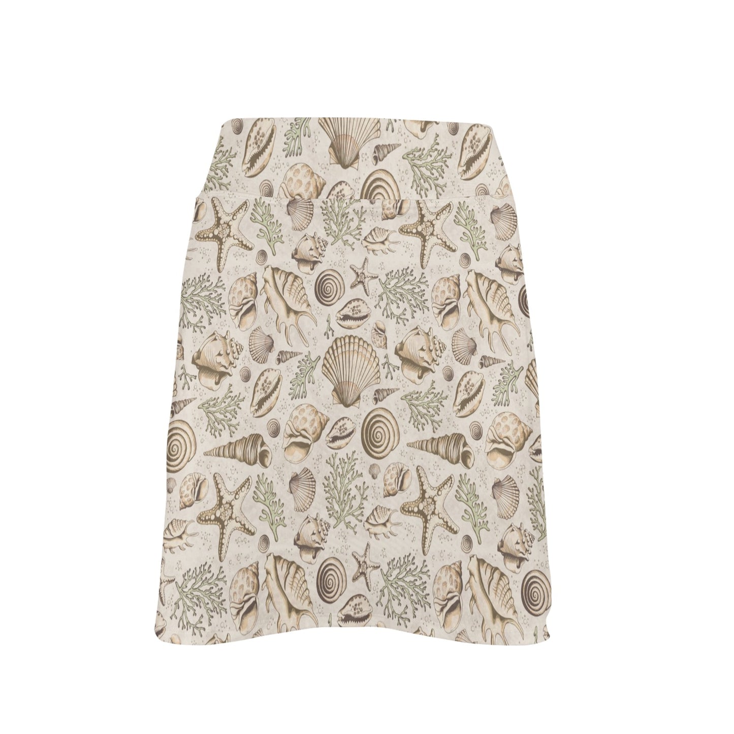 Seashell Print Design LKS304 17" Golf & Pickleball Skort with Pockets