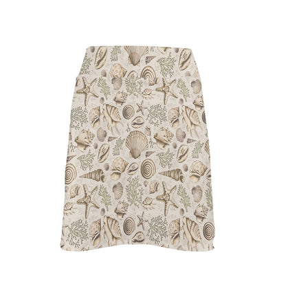 Seashell Print Design LKS304 17" Golf & Pickleball Skort with Pockets