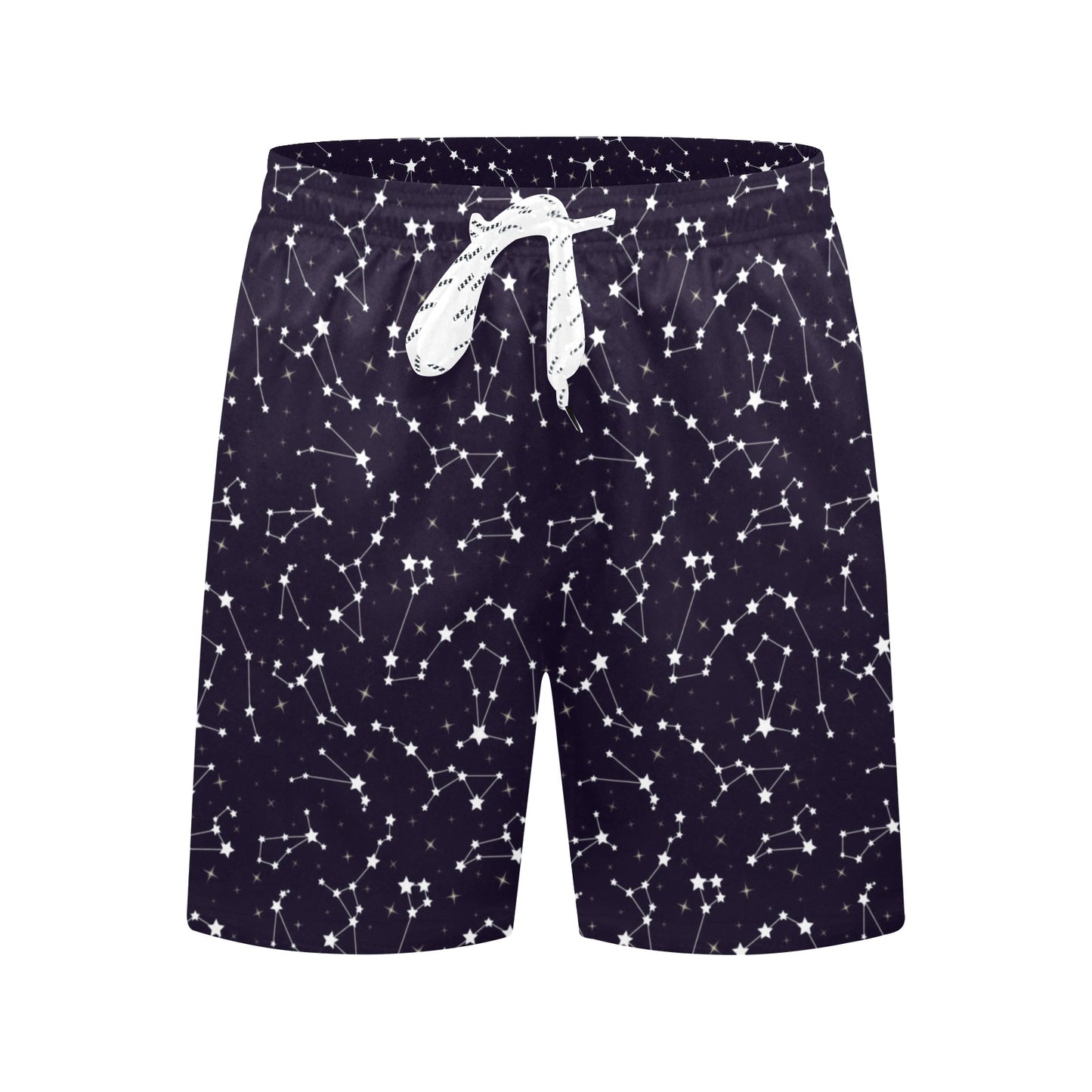 Zodiac Star Pattern Design Print Men's Swim Trunks Beach Shorts