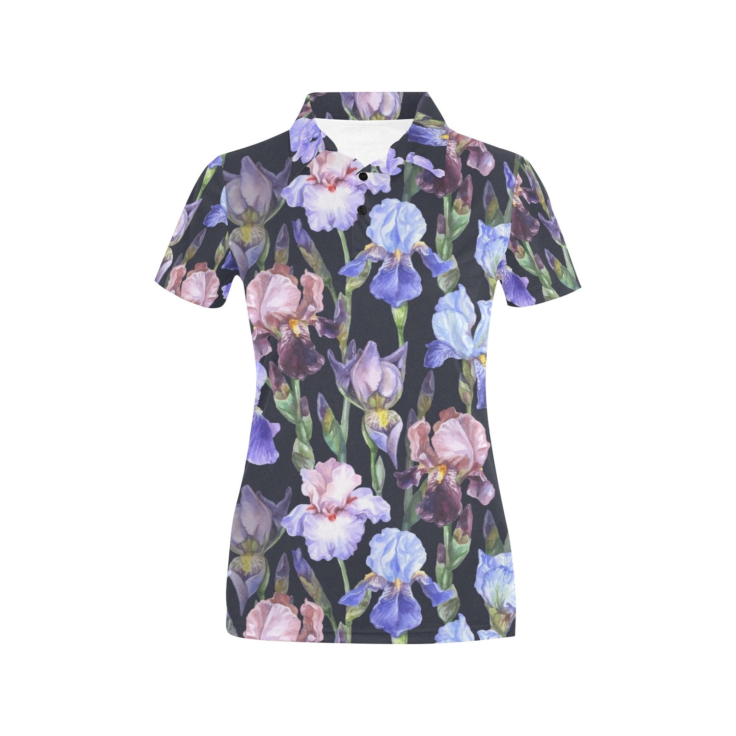 Iris Pattern Print Design IR04 Women's Polo Shirt